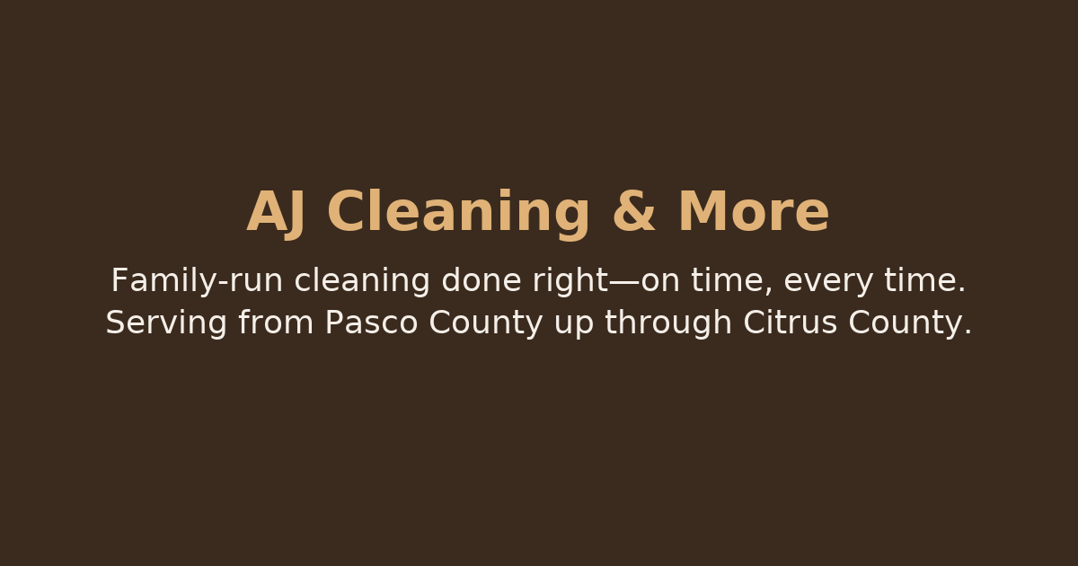 AJ Cleaning & More banner